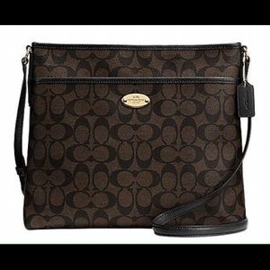 SALE! NWT Coach Signature Crossbody File Bag