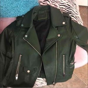 Blanknyc green leather jacket