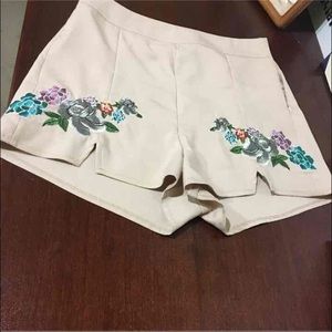 Embroidered shorts
