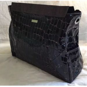 Miche dark brown croc shell