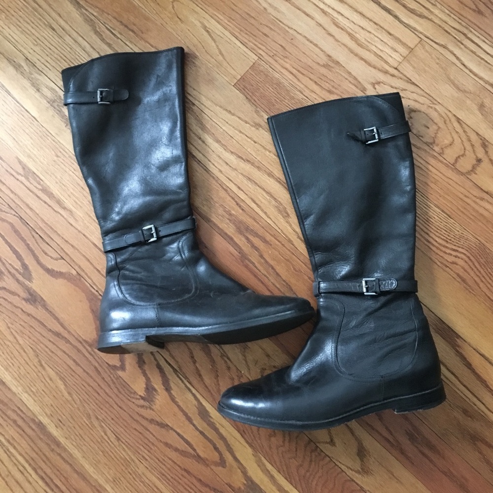 Cole Haan Black Riding Boots