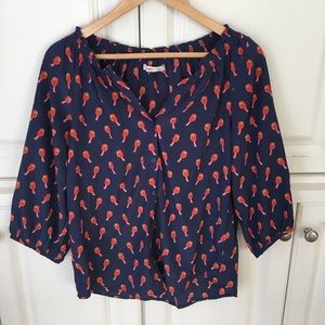 Old navy bird print blouse