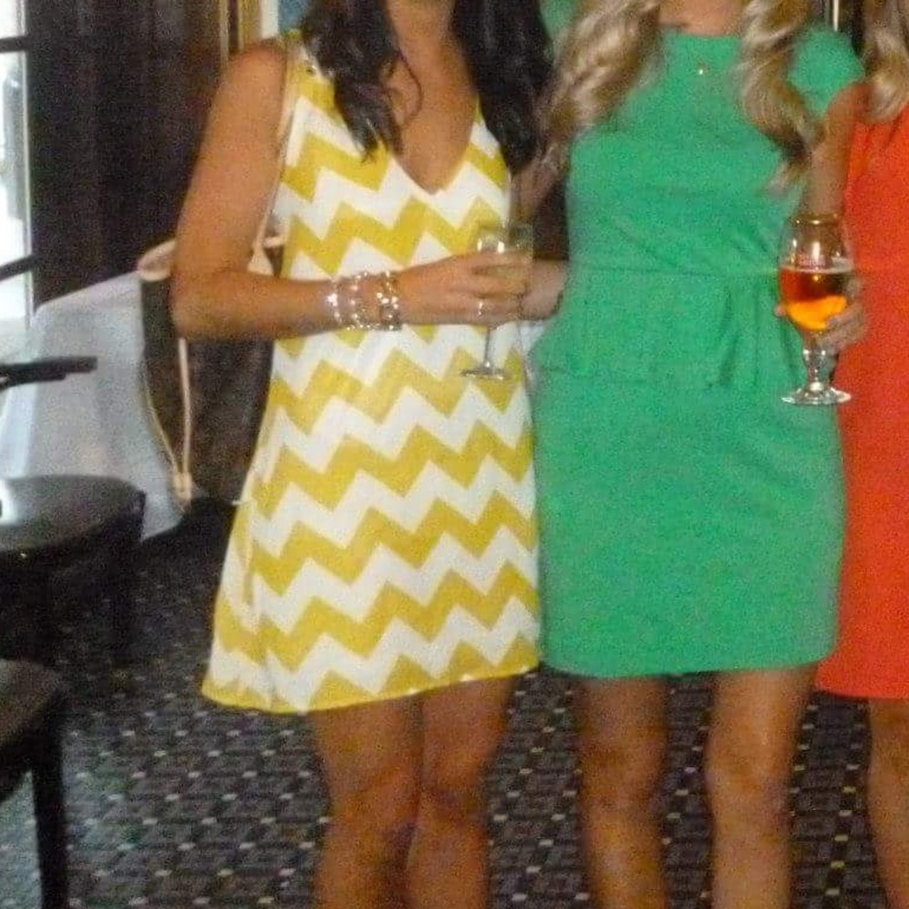 Yellow Chevron Dress