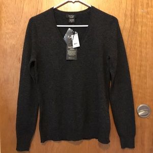 Gray cashmere sweater