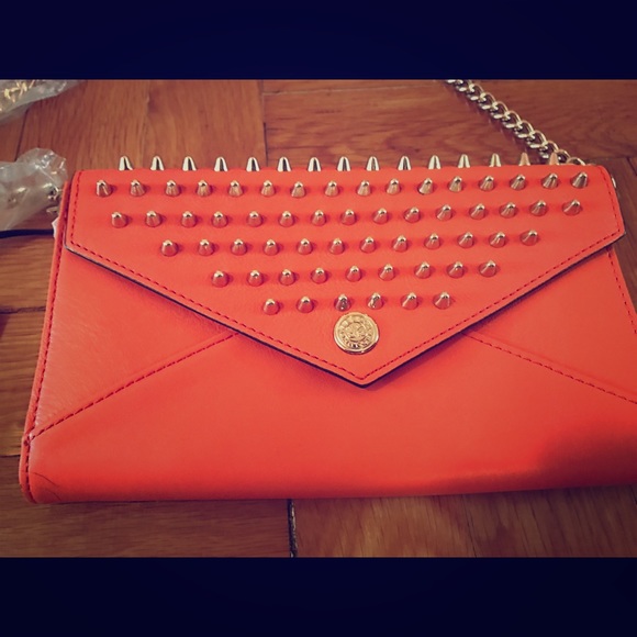 Rebecca Minkoff Orange Studded Crossbody NWT - Picture 1 of 8