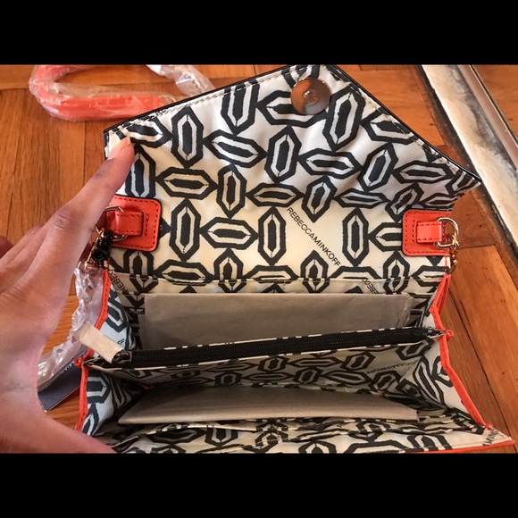 Rebecca Minkoff Orange Studded Crossbody NWT - Picture 5 of 8