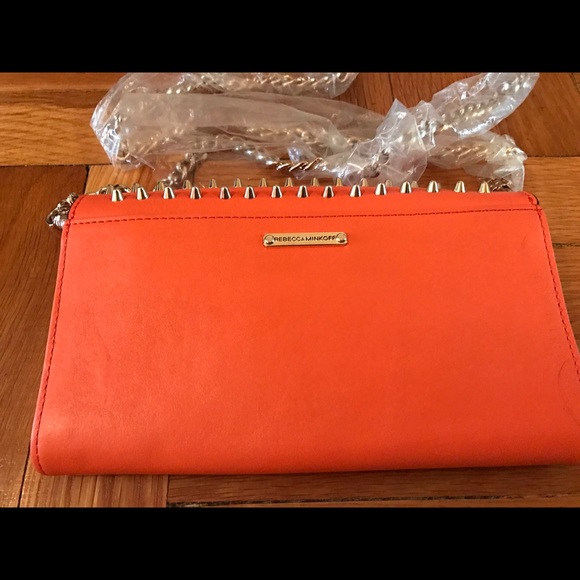 Rebecca Minkoff Orange Studded Crossbody NWT - Picture 8 of 8