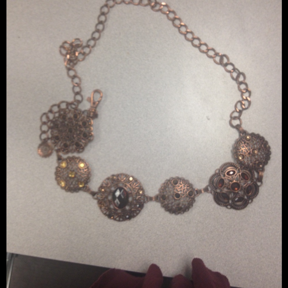 Chico's copper and rhinestone belt