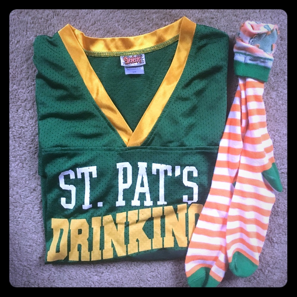 St. Patrick's Drinking Team Jersey with socks.