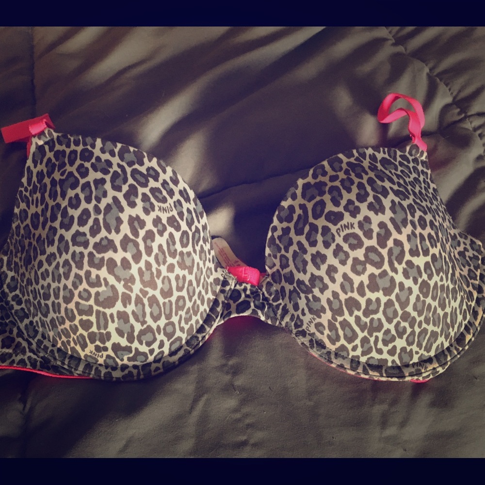 Leopard print bra.