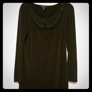 Black long-sleeved dress