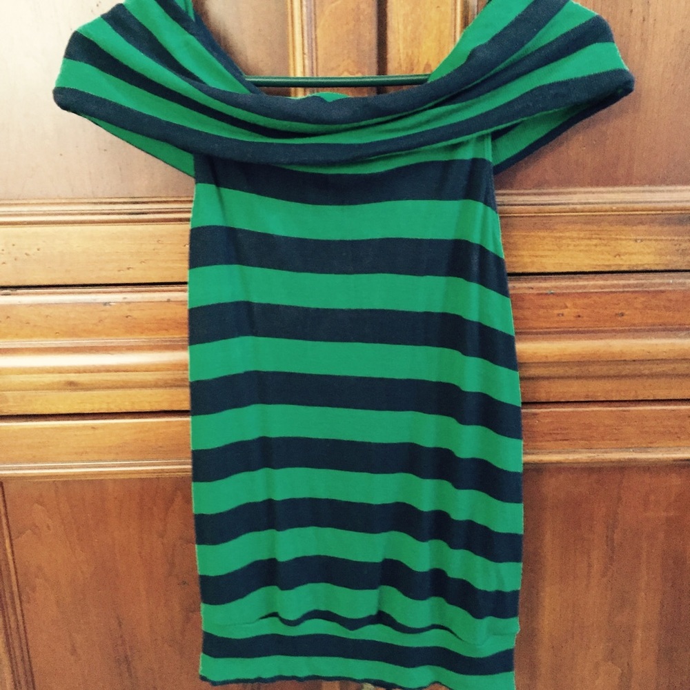 Anthropologie  BORDEAUX  Ribbed COWL NECK Top - Picture 2 of 2