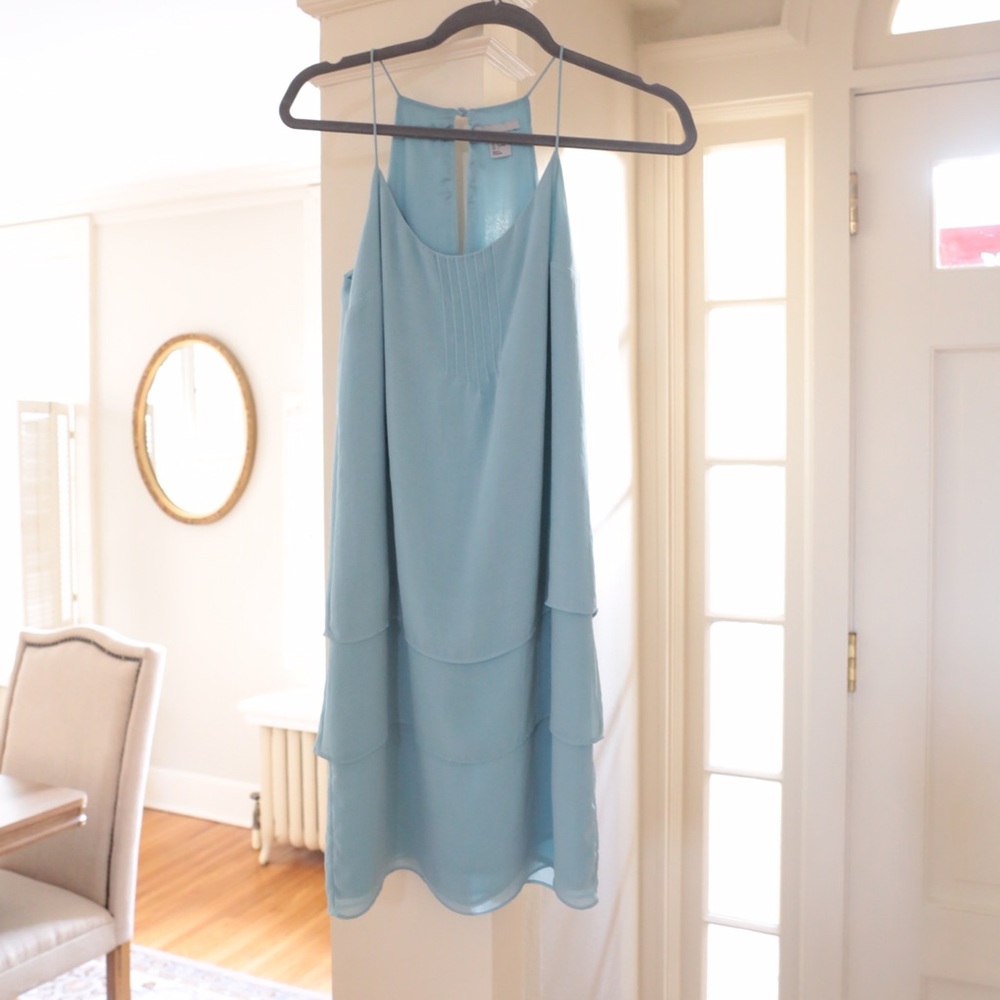 Light blue tiered dress