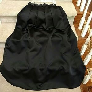 Black satin skirt