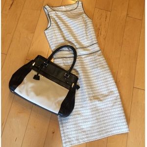 Banana Republic strip nude white dress