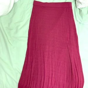 Maroon maxi skirt