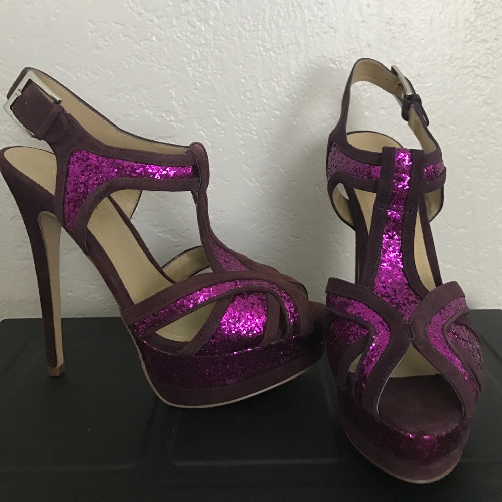 Aldo Purple Sparkle Heels