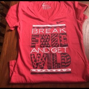 Small nike v neck workout shirt