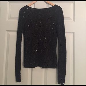 Donna Karan Sequin Knit Top