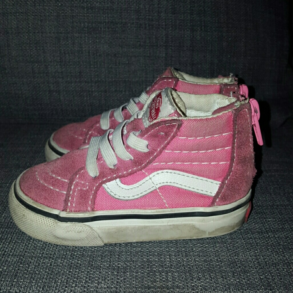 Vans sk8 hi zip pink toddler 4