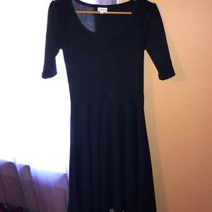 Solid black Lularoe Nicole dress