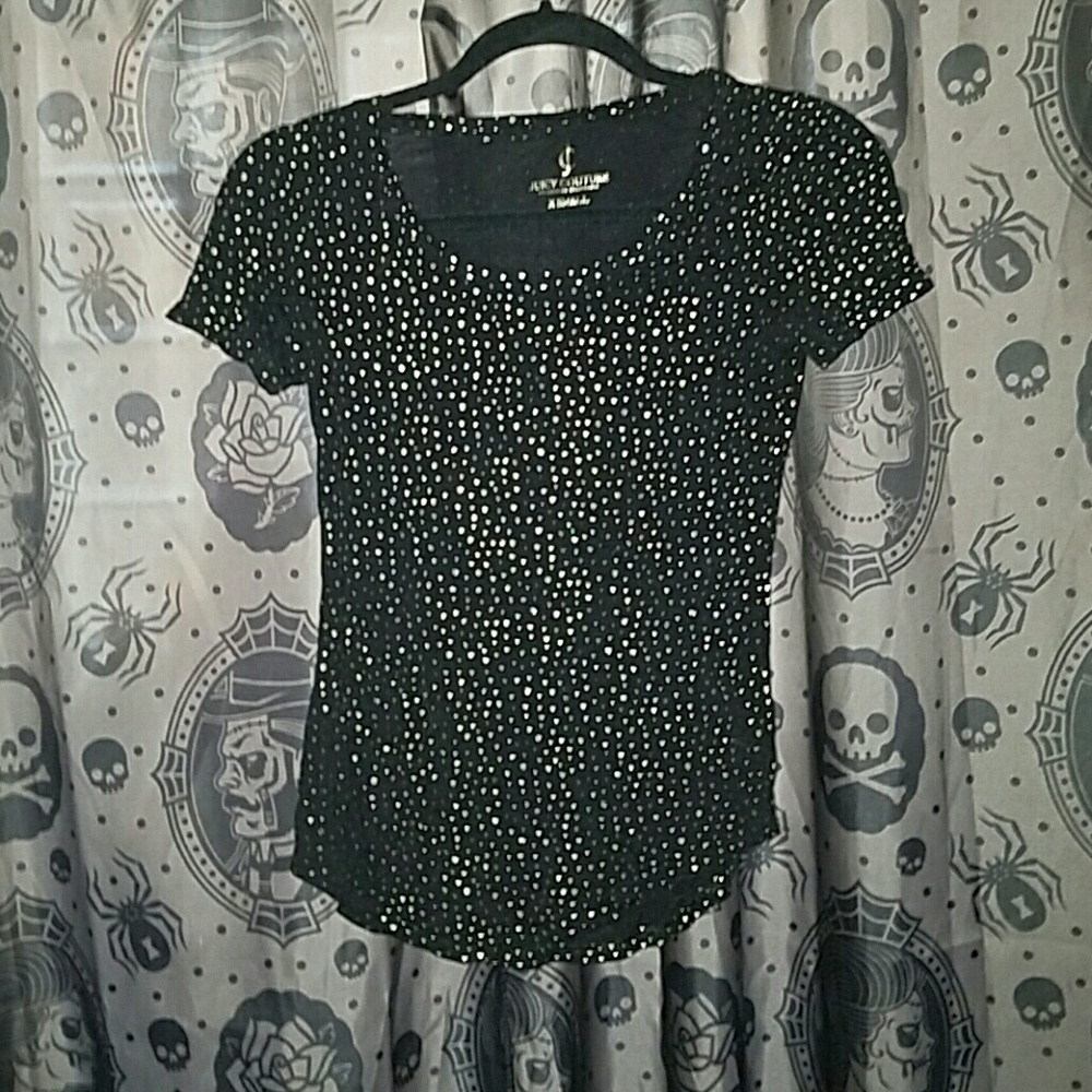 Juicy Couture Black shirt with Sparkles !!
