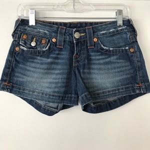 True Religion denim shorts. Sz 25