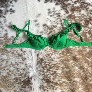 Betsy Johnson off the shoulder ruffle bikini top