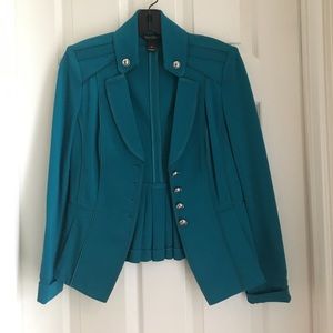 Beautiful White House Black Market teal blazer