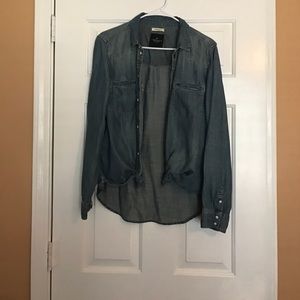 Denim Button Down Top