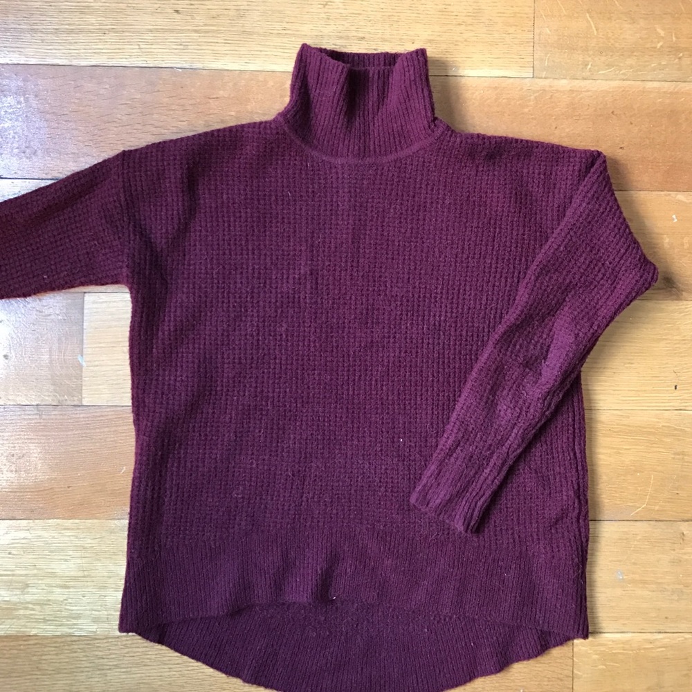 Madewell waffle knit mock neck sweater