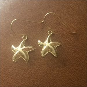 14k 14 K Gold Starfish Earrings