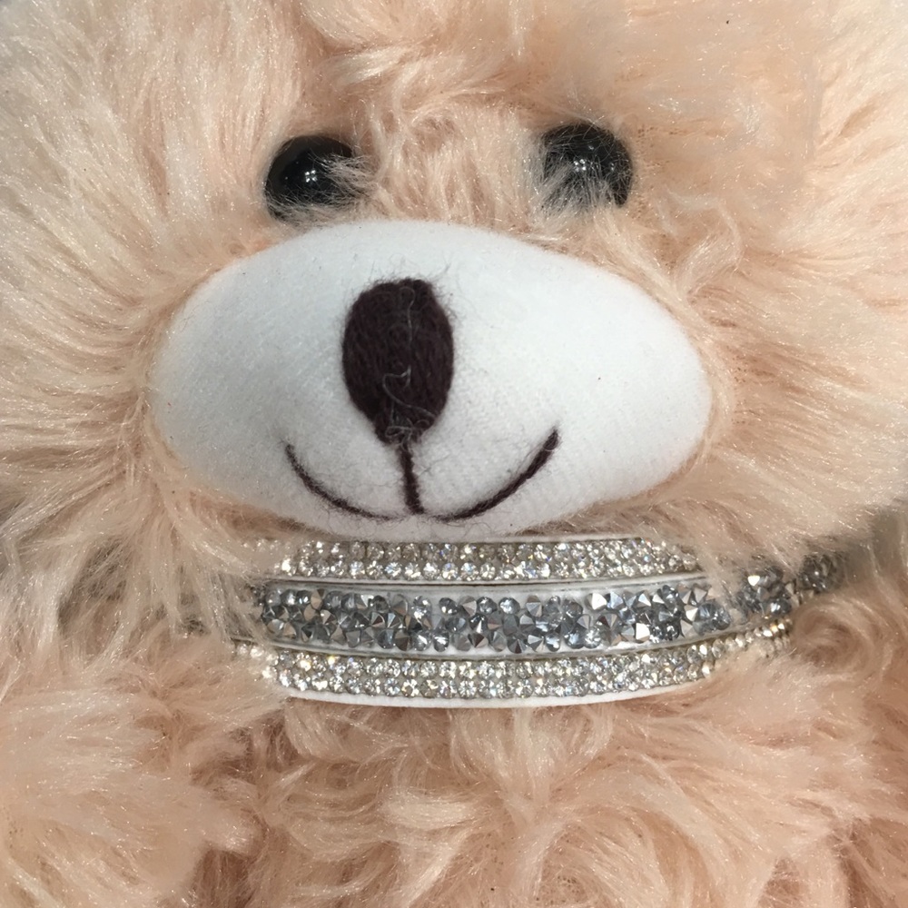 Choker white band with Rhinestones/Silver Stones