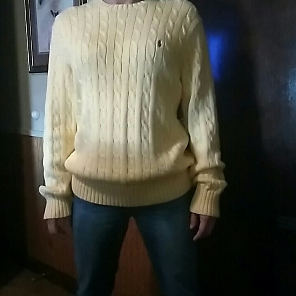 Ralph Lauren Polo long sleeve light yellow ribbed