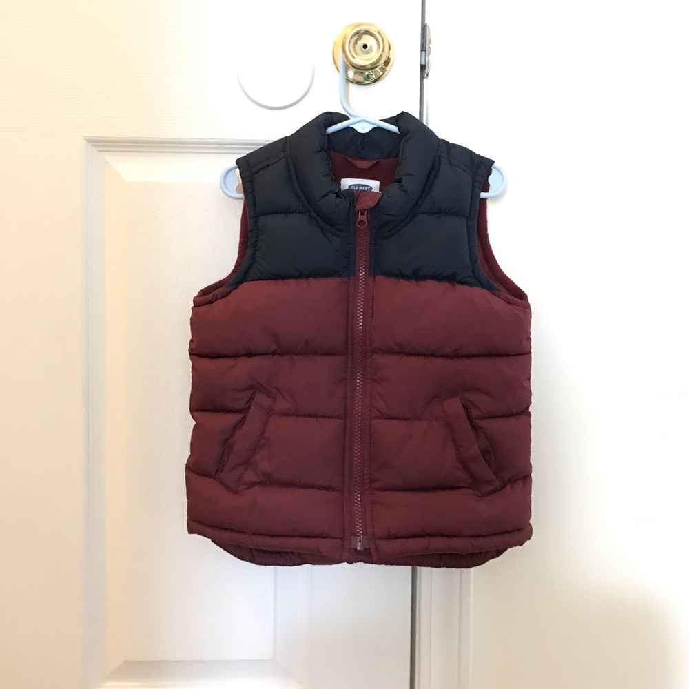 Old Navy Blue And Burgundy Vest