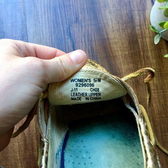 Gold python snake skin sperry boat shoes - Picture 5 of 5