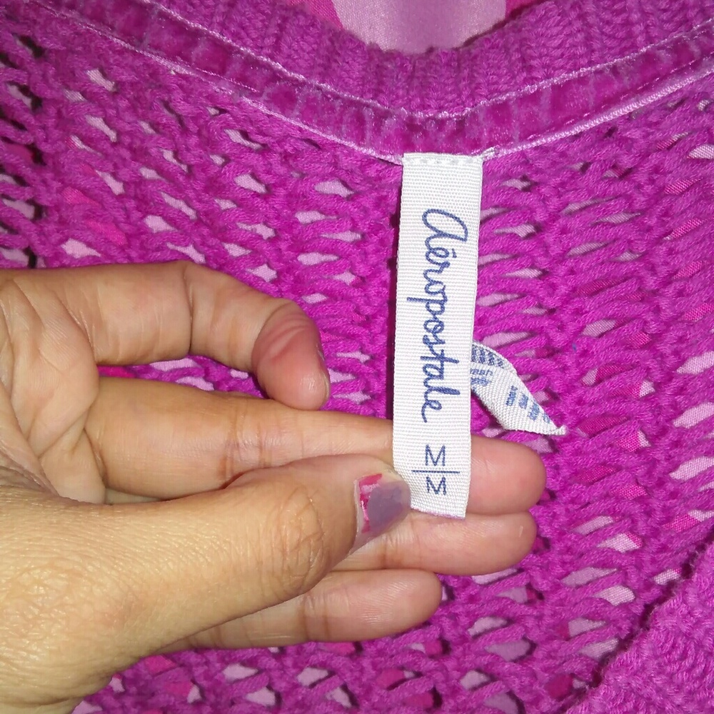 V-Neck Crocheted Sweater
