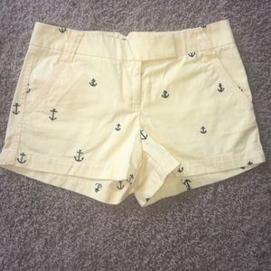 Like new anchor J Crew shorts! Perfect yellow!