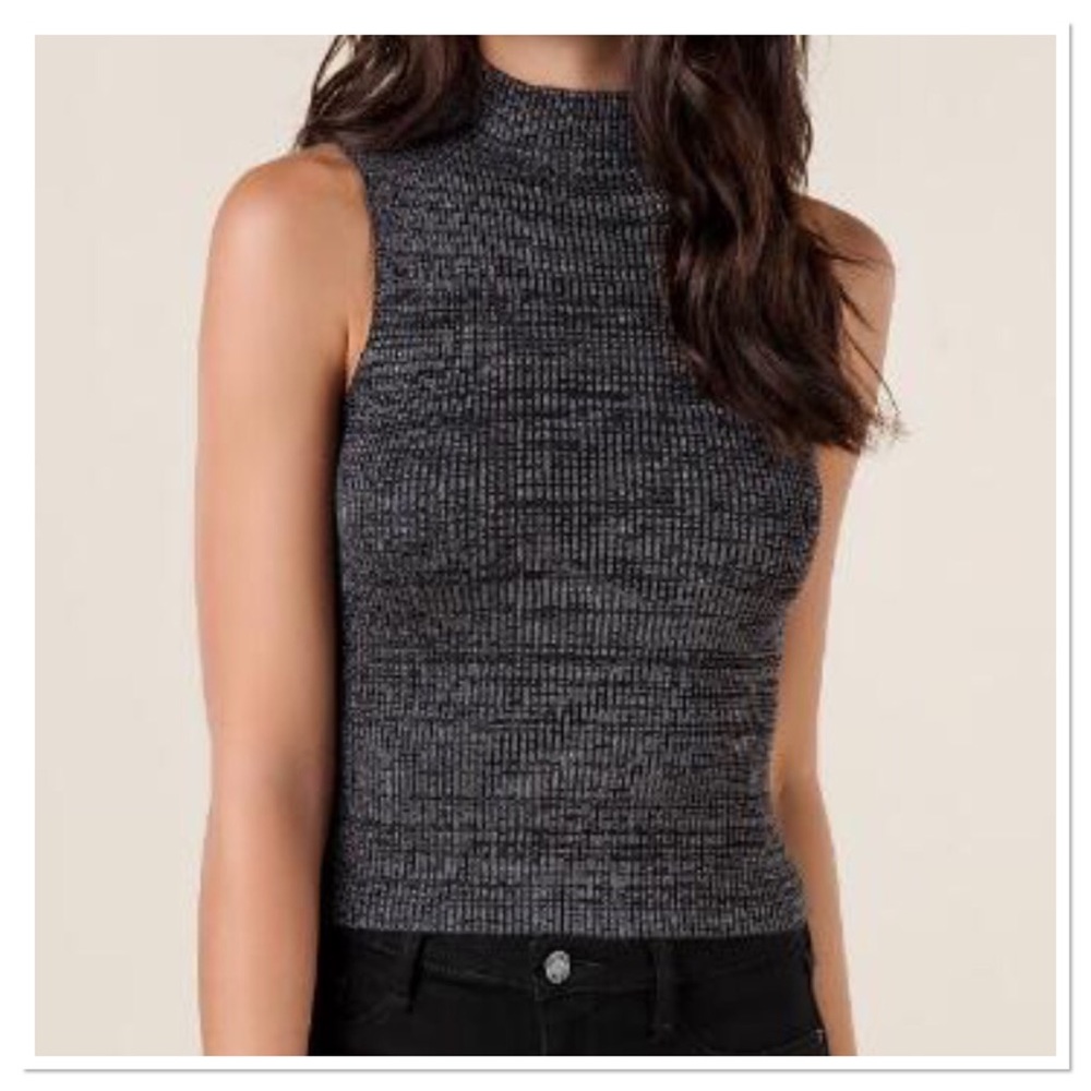 Francesca's Aubree Ribbed Crop Tank