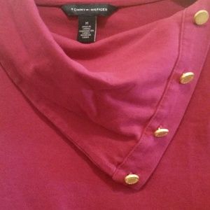 Tommy Hilfiger berry colored shirt