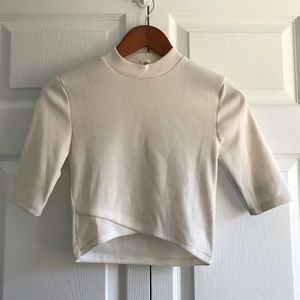 Mockneck Crop Top