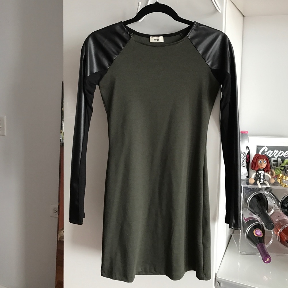 Tobi Faux Leather Dress