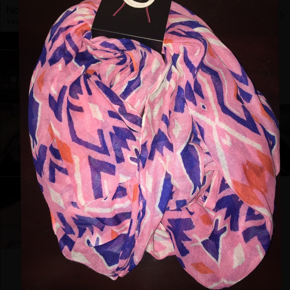 Multi color soft, light infinity scarf