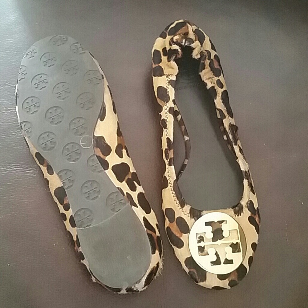Tory Burch Reva leopard calf hair