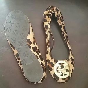 Tory Burch Reva leopard calf hair