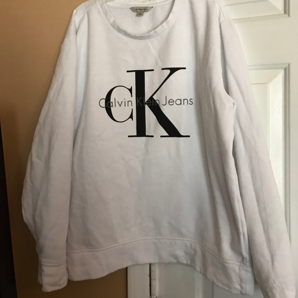 CK Jeans White Sweatshirt