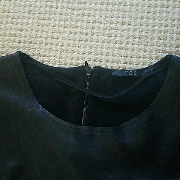 SOLD COS black leather shift dress size XS - Picture 4 of 4