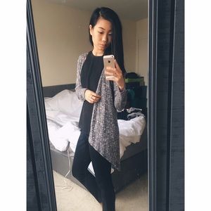 Gray Marled Cardigan