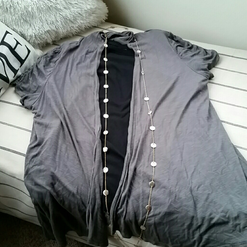 A&B studio grey short sleeve cardi