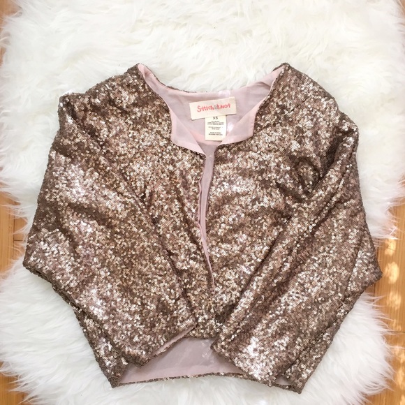 Sweaters - Gold Sequin Shrug Sz XS